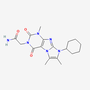 2-(6-Cyclohexyl-4,7,8-trimethyl-1,3-dioxopurino[7,8-a]imidazol-2-yl)acetamide
