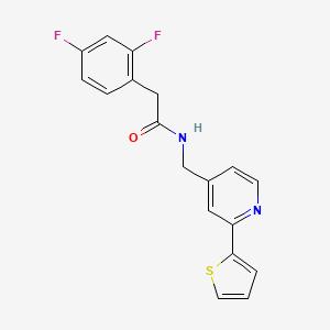 2-(2,4-difluorophenyl)-N-((2-(thiophen-2-yl)pyridin-4-yl)methyl)acetamide