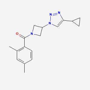(3-(4-cyclopropyl-1H-1,2,3-triazol-1-yl)azetidin-1-yl)(2,4-dimethylphenyl)methanone