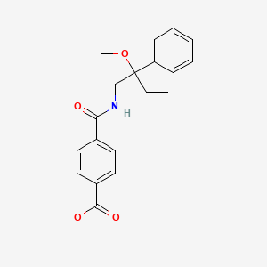 molecular formula C20H23NO4 B2994929 Methyl 4-[(2-methoxy-2-phenylbutyl)carbamoyl]benzoate CAS No. 1797089-58-7