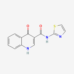 molecular formula C13H9N3O2S B2994956 4-hydroxy-N-(thiazol-2-yl)quinoline-3-carboxamide CAS No. 64321-69-3