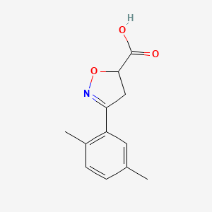 B2994982 3-(2,5-Dimethylphenyl)-4,5-dihydro-1,2-oxazole-5-carboxylic acid CAS No. 1247189-55-4