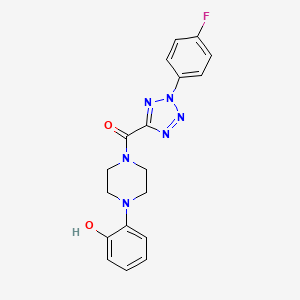 (2-(4-fluorophenyl)-2H-tetrazol-5-yl)(4-(2-hydroxyphenyl)piperazin-1-yl)methanone