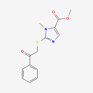 methyl 1-methyl-2-[(2-oxo-2-phenylethyl)sulfanyl]-1H-imidazole-5-carboxylate