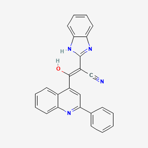 2-(1H-benzo[d]imidazol-2(3H)-ylidene)-3-oxo-3-(2-phenylquinolin-4-yl)propanenitrile