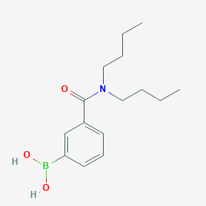 molecular formula C15H24BNO3 B2995045 Boronic acid, [3-[(dibutylamino)carbonyl]phenyl]-(9CI) CAS No. 397843-72-0