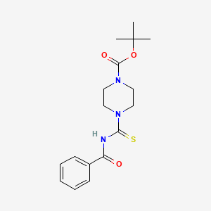 molecular formula C17H23N3O3S B2995067 Tert-butyl 4-[(phenylcarbonyl)carbamothioyl]piperazine-1-carboxylate CAS No. 1018148-64-5