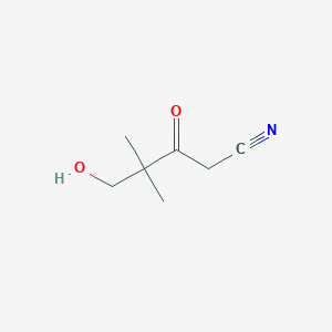molecular formula C7H11NO2 B2995071 5-Hydroxy-4,4-dimethyl-3-oxopentanenitrile CAS No. 489432-33-9