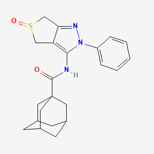 N-(5-oxo-2-phenyl-4,6-dihydrothieno[3,4-c]pyrazol-3-yl)adamantane-1-carboxamide