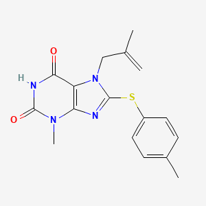 3-Methyl-8-(4-methylphenyl)sulfanyl-7-(2-methylprop-2-enyl)purine-2,6-dione