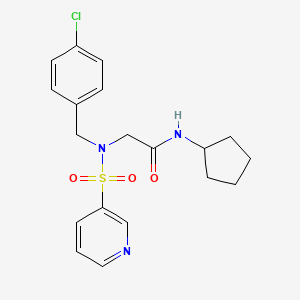 2-(N-(4-chlorobenzyl)pyridine-3-sulfonamido)-N-cyclopentylacetamide