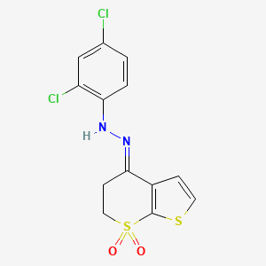 2,3-dihydro-1lambda~6~-thieno[2,3-b]thiopyran-1,1,4-trione 4-[N-(2,4-dichlorophenyl)hydrazone]