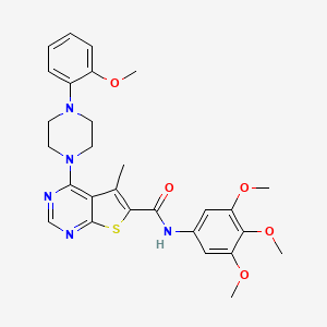 4-[4-(2-methoxyphenyl)piperazin-1-yl]-5-methyl-N-(3,4,5-trimethoxyphenyl)thieno[2,3-d]pyrimidine-6-carboxamide