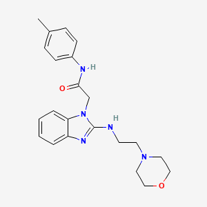 2-(2-((2-morpholinoethyl)amino)-1H-benzo[d]imidazol-1-yl)-N-(p-tolyl)acetamide