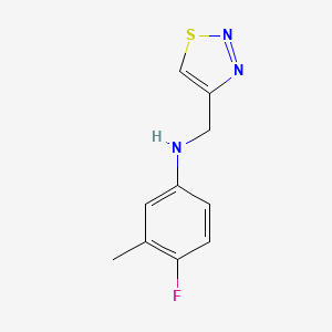 molecular formula C10H10FN3S B2995131 4-fluoro-3-methyl-N-[(1,2,3-thiadiazol-4-yl)methyl]aniline CAS No. 1342529-49-0