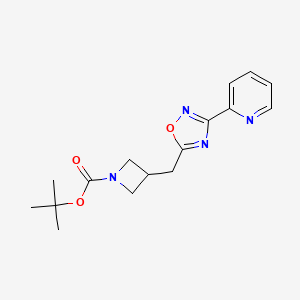 molecular formula C16H20N4O3 B2995136 tert-Butyl 3-((3-(pyridin-2-yl)-1,2,4-oxadiazol-5-yl)methyl)azetidine-1-carboxylate CAS No. 1698489-09-6