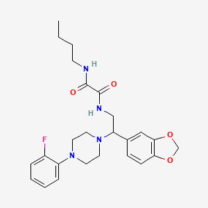 molecular formula C25H31FN4O4 B2995157 N1-(2-(benzo[d][1,3]dioxol-5-yl)-2-(4-(2-fluorophenyl)piperazin-1-yl)ethyl)-N2-butyloxalamide CAS No. 896363-61-4