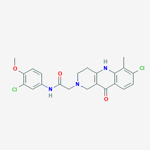 molecular formula C22H21Cl2N3O3 B2995171 N-isobutyl-3-[4-(3-methoxyphenoxy)pyrimidin-2-yl]benzamide CAS No. 1251591-97-5