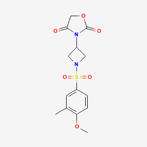 3-(1-((4-Methoxy-3-methylphenyl)sulfonyl)azetidin-3-yl)oxazolidine-2,4-dione