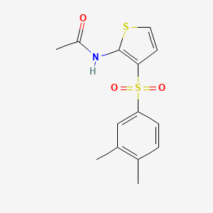 N-(3-((3,4-dimethylphenyl)sulfonyl)thiophen-2-yl)acetamide