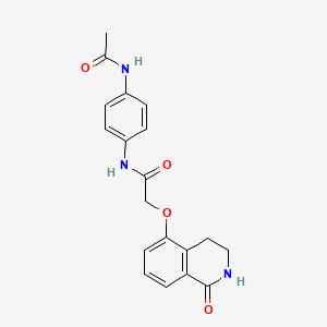 N-(4-acetamidophenyl)-2-[(1-oxo-3,4-dihydro-2H-isoquinolin-5-yl)oxy]acetamide