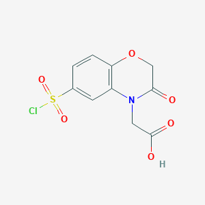 2-[6-(Chlorosulfonyl)-3-oxo-3,4-dihydro-2H-1,4-benzoxazin-4-YL]acetic acid