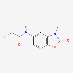 2-Chloro-N-(3-methyl-2-oxo-1,3-benzoxazol-5-yl)propanamide