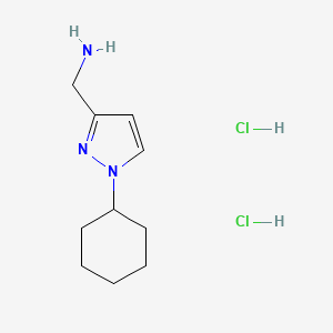 (1-Cyclohexylpyrazol-3-yl)methanamine;dihydrochloride