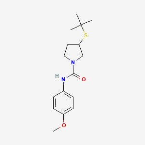 3-(tert-butylthio)-N-(4-methoxyphenyl)pyrrolidine-1-carboxamide