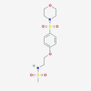 molecular formula C13H20N2O6S2 B299521 N-{2-[4-(MORPHOLINOSULFONYL)PHENOXY]ETHYL}METHANESULFONAMIDE 