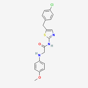 N-(5-(4-chlorobenzyl)thiazol-2-yl)-2-((4-methoxyphenyl)amino)acetamide