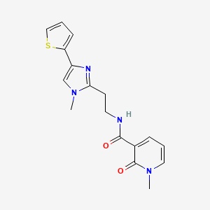 1-methyl-N-(2-(1-methyl-4-(thiophen-2-yl)-1H-imidazol-2-yl)ethyl)-2-oxo-1,2-dihydropyridine-3-carboxamide