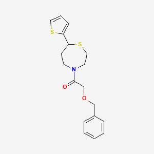 2-(Benzyloxy)-1-(7-(thiophen-2-yl)-1,4-thiazepan-4-yl)ethanone