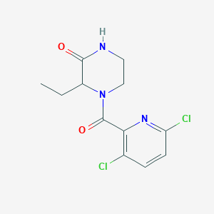 4-(3,6-Dichloropyridine-2-carbonyl)-3-ethylpiperazin-2-one