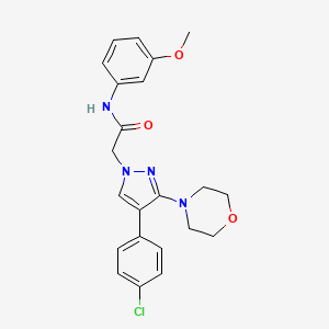 2-(4-(4-chlorophenyl)-3-morpholino-1H-pyrazol-1-yl)-N-(3-methoxyphenyl)acetamide