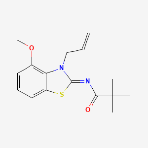 (Z)-N-(3-allyl-4-methoxybenzo[d]thiazol-2(3H)-ylidene)pivalamide