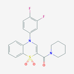 [4-(3,4-difluorophenyl)-1,1-dioxido-4H-1,4-benzothiazin-2-yl](piperidin-1-yl)methanone