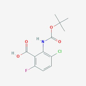 3-Chloro-6-fluoro-2-[(2-methylpropan-2-yl)oxycarbonylamino]benzoic acid
