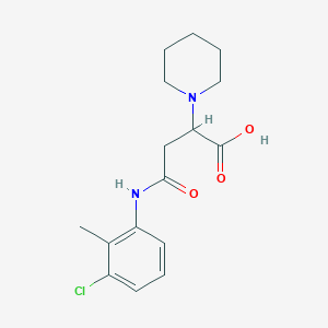 4-((3-Chloro-2-methylphenyl)amino)-4-oxo-2-(piperidin-1-yl)butanoic acid