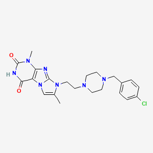 8-(2-(4-(4-chlorobenzyl)piperazin-1-yl)ethyl)-1,7-dimethyl-1H-imidazo[2,1-f]purine-2,4(3H,8H)-dione