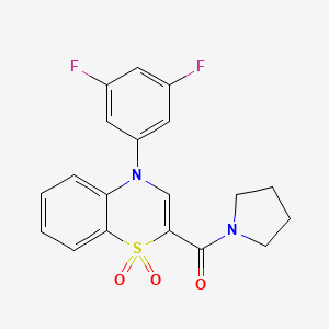 (4-(3,5-difluorophenyl)-1,1-dioxido-4H-benzo[b][1,4]thiazin-2-yl)(pyrrolidin-1-yl)methanone