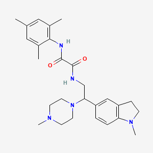 N1-mesityl-N2-(2-(1-methylindolin-5-yl)-2-(4-methylpiperazin-1-yl)ethyl)oxalamide