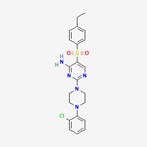 2-[4-(2-Chlorophenyl)piperazin-1-yl]-5-(4-ethylbenzenesulfonyl)pyrimidin-4-amine
