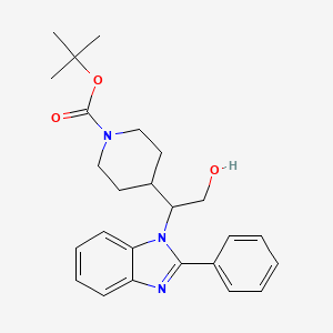 1-Piperidinecarboxylic acid, 4-[2-hydroxy-1-(2-phenyl-1H-benzimidazol-1-yl)ethyl]-, 1,1-dimethylethyl ester