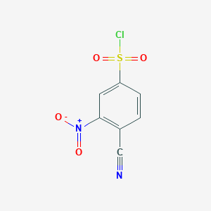 molecular formula C7H3ClN2O4S B2995339 4-Cyano-3-nitrobenzene-1-sulfonyl chloride CAS No. 1502637-84-4