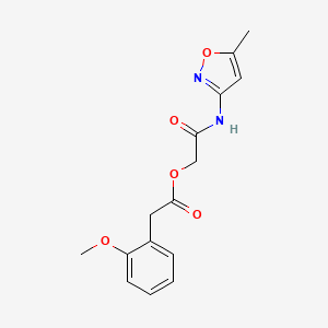 molecular formula C15H16N2O5 B2995342 [2-[(5-Methyl-1,2-oxazol-3-yl)amino]-2-oxoethyl] 2-(2-methoxyphenyl)acetate CAS No. 1795030-85-1