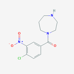 molecular formula C12H14ClN3O3 B2995351 1-(4-Chloro-3-nitrobenzoyl)-1,4-diazepane CAS No. 1240573-70-9