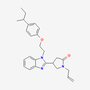 1-allyl-4-(1-(2-(4-(sec-butyl)phenoxy)ethyl)-1H-benzo[d]imidazol-2-yl)pyrrolidin-2-one