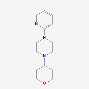 molecular formula C14H21N3O B2995386 1-(pyridin-2-yl)-4-(tetrahydro-2H-pyran-4-yl)piperazine CAS No. 2034457-73-1
