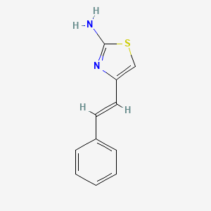 molecular formula C11H10N2S B2995422 4-(2-Phenylethenyl)-1,3-thiazol-2-amine CAS No. 1352128-86-9; 488816-56-4